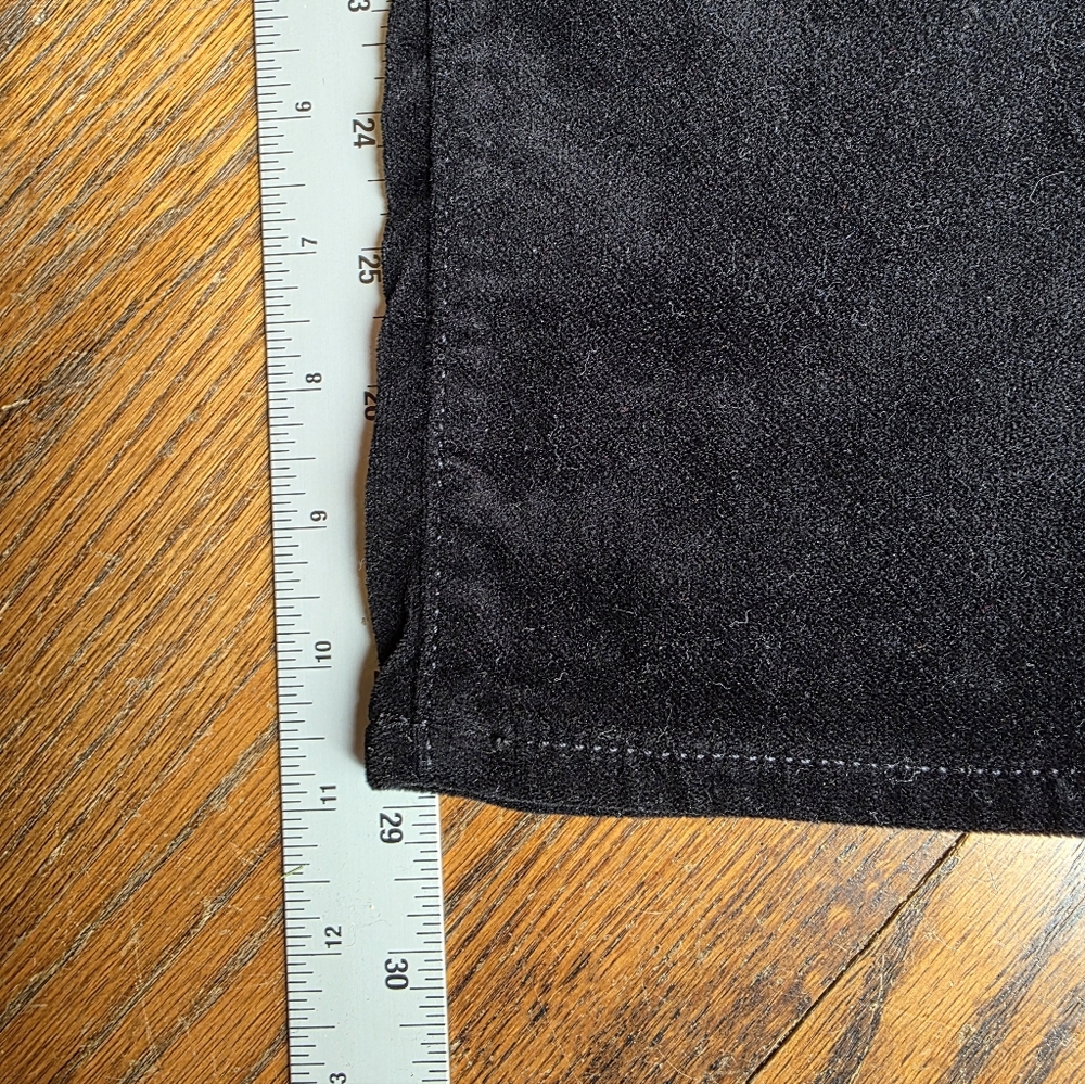 Loft Curvy Skinny Velvet Pants 8 Black P011 - Picture 5 of 7